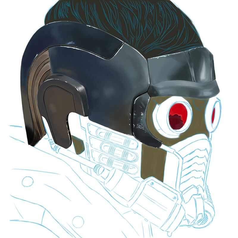 An in-progress shot of my painting prosess.