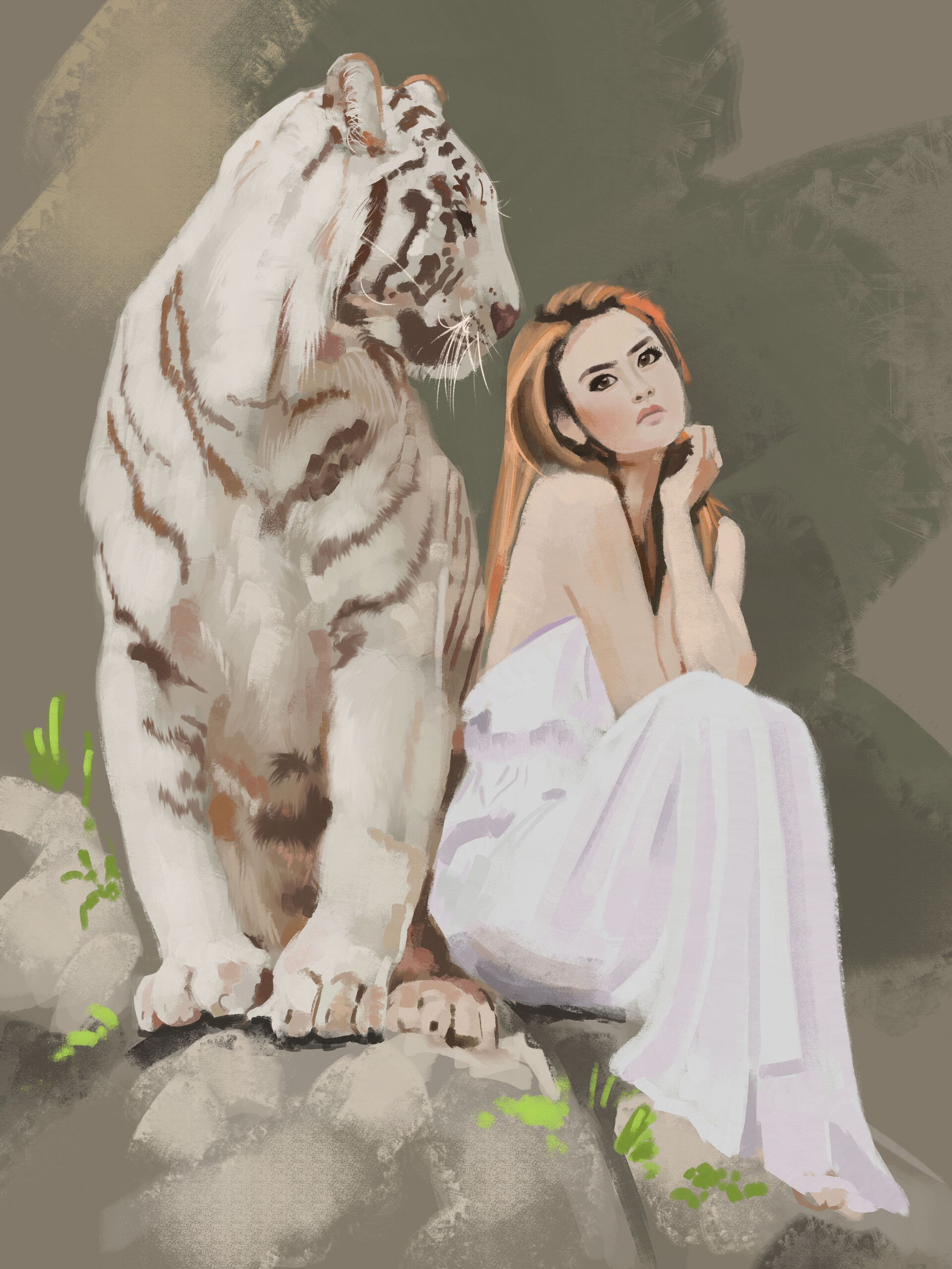 Artstation Tiger And Woman