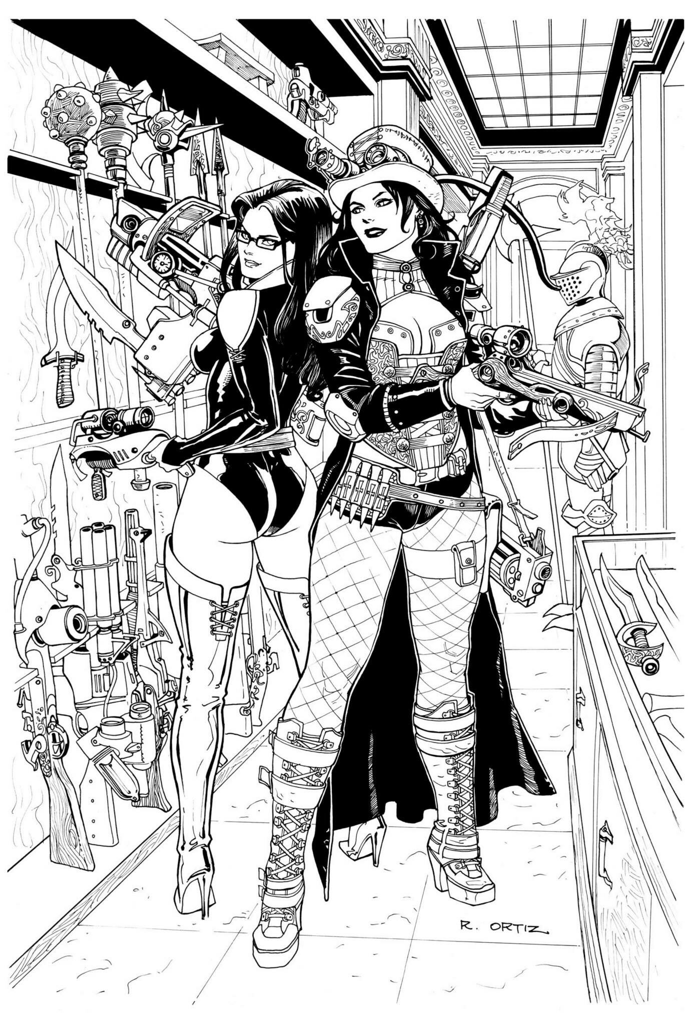 Richard Ortiz - Zenescope Covers: pencils and inks