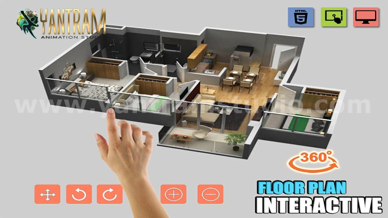 ArtStation - Extraordinary Interactive Residential house 3D virtual floor  Plan design by VR Development, Turkey