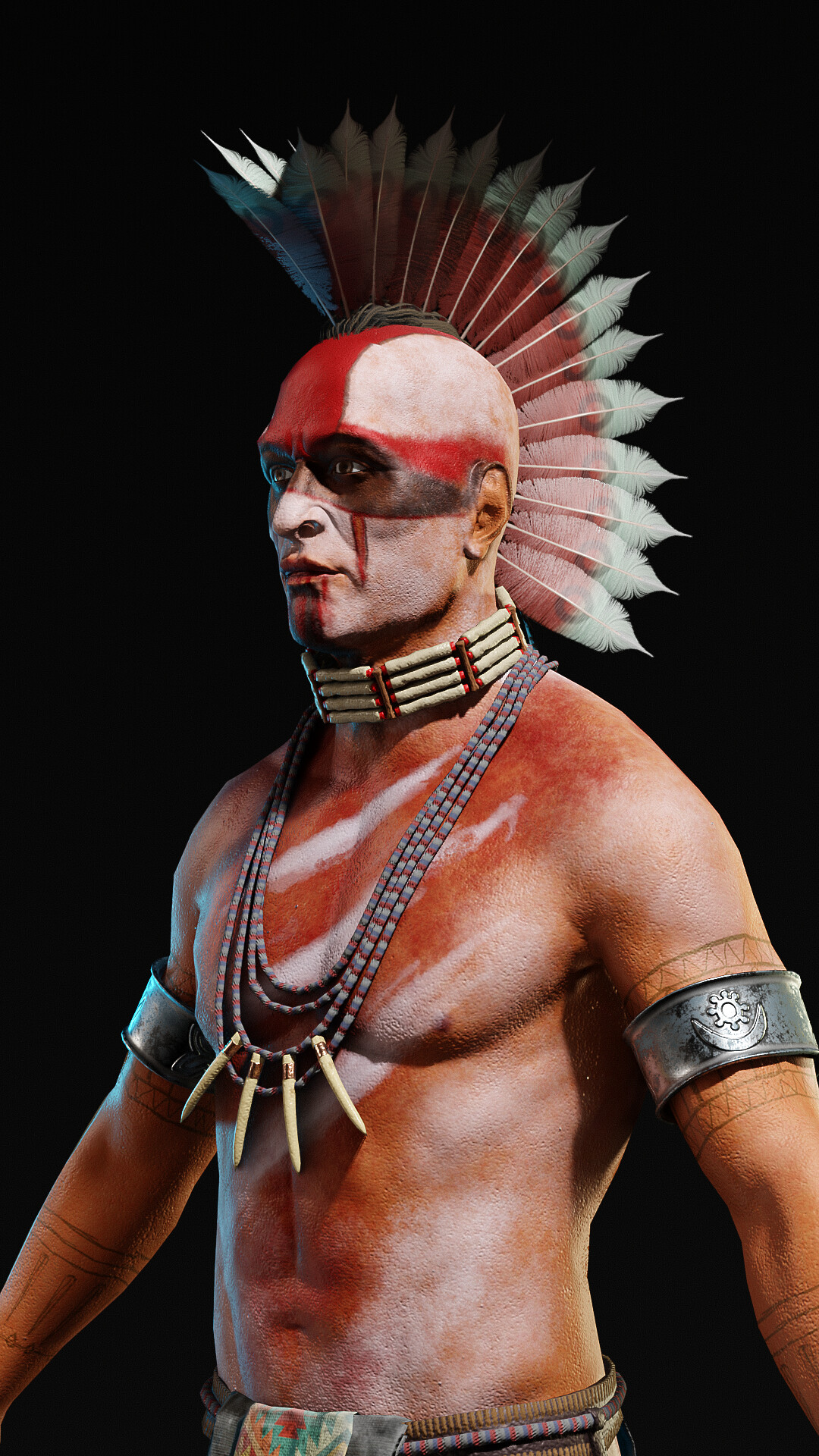 Native american sale warrior necklace