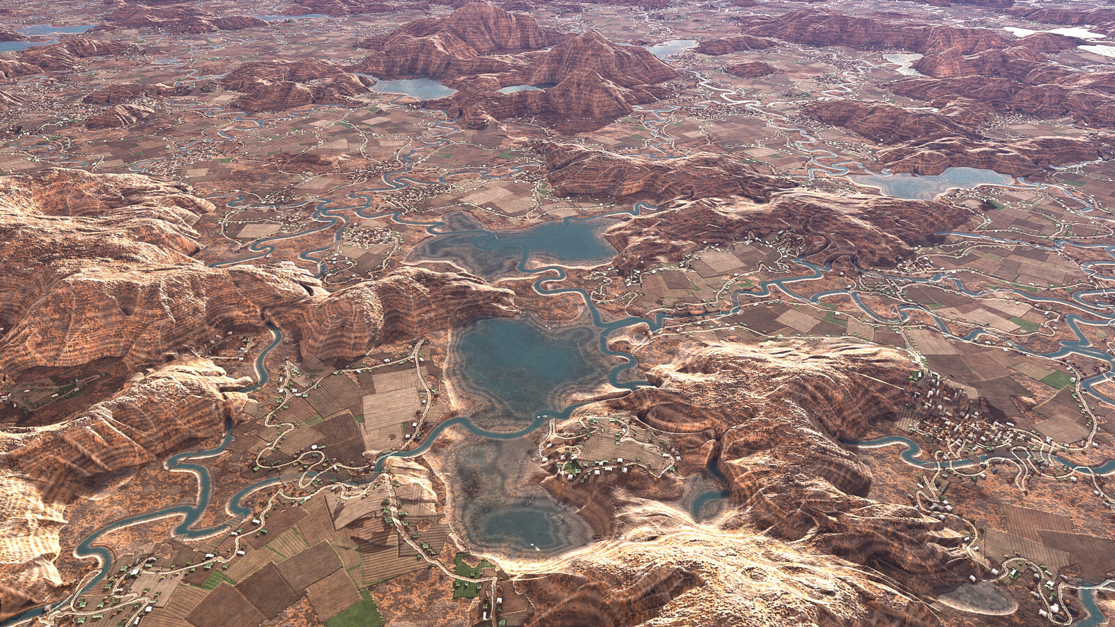 Satellite Material has three presets ( default, green city, middle east and wild )