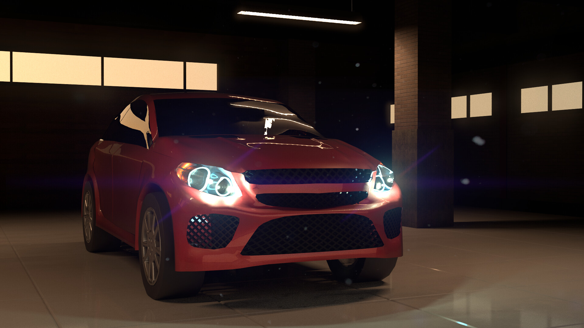 aaron montalban 3d car layered render