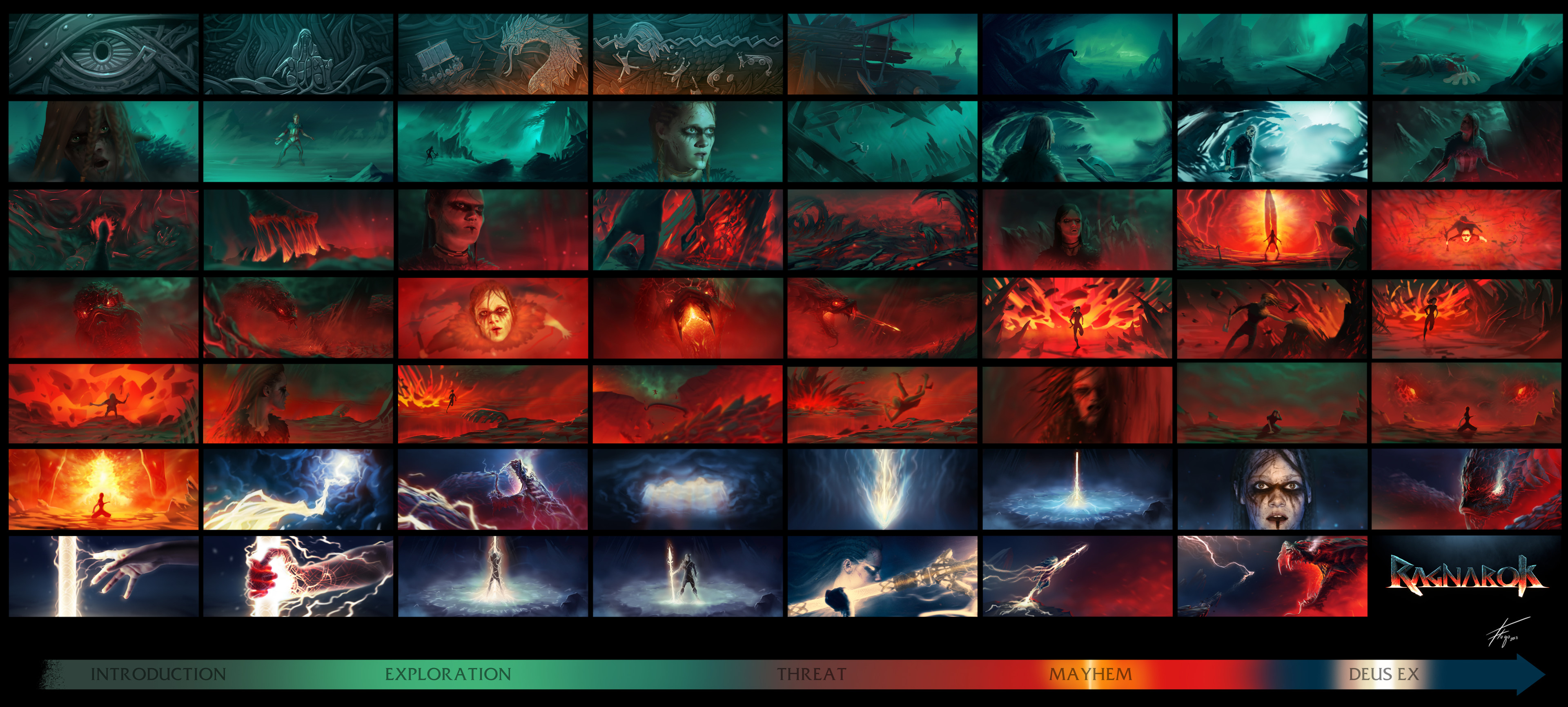 Colorscript I did to set the mood and get a global vision of the movie.