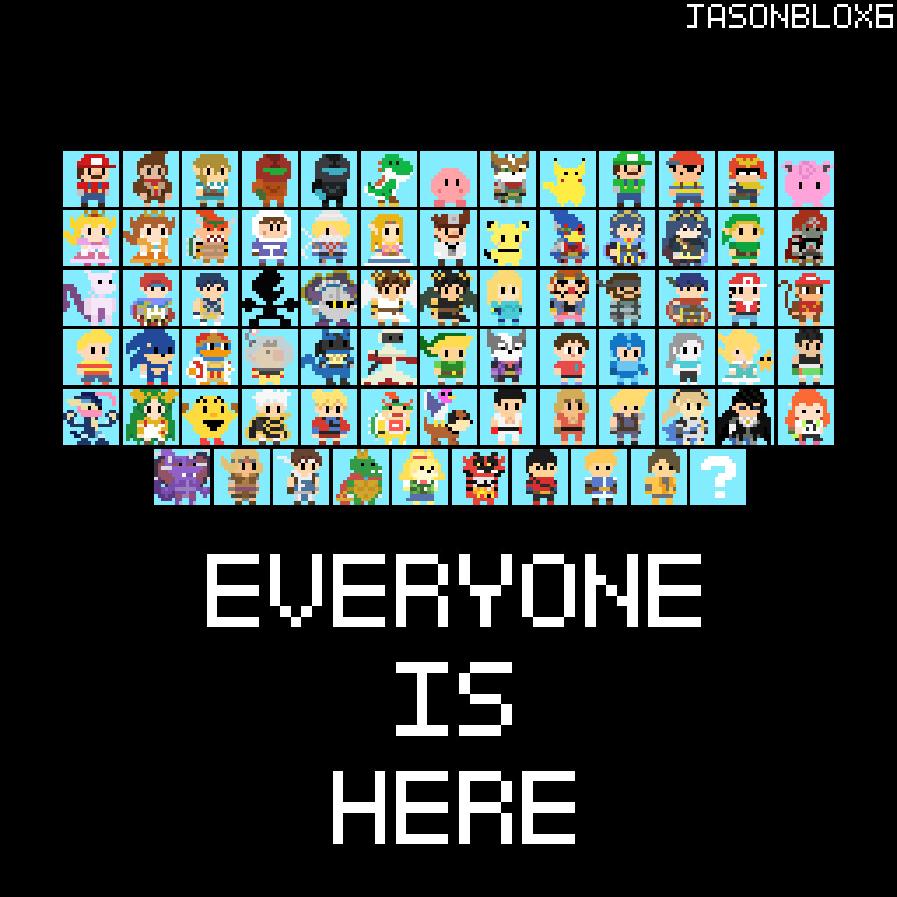 Artstation Super Smash Bros Ultimate 16x16 Characters Jason Blank