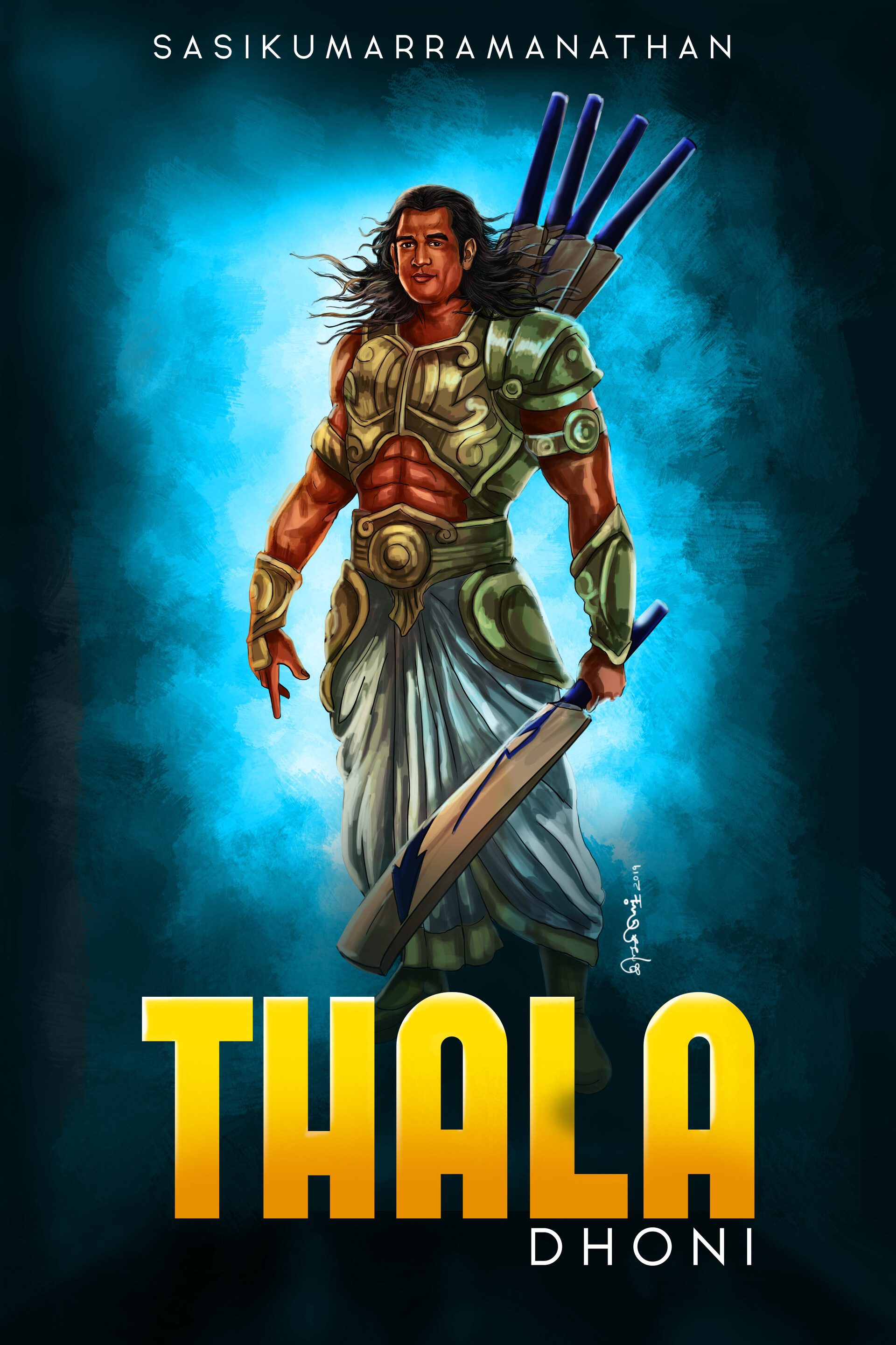 Sasikumar Artist - Ms Dhoni digital art