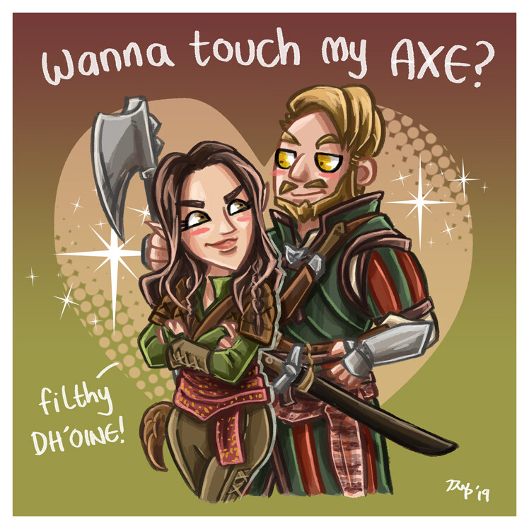 Real life couple, as their Witcher School  LARP counterparts!