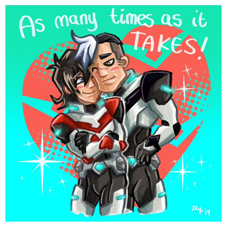Keith and Shiro from Voltron.