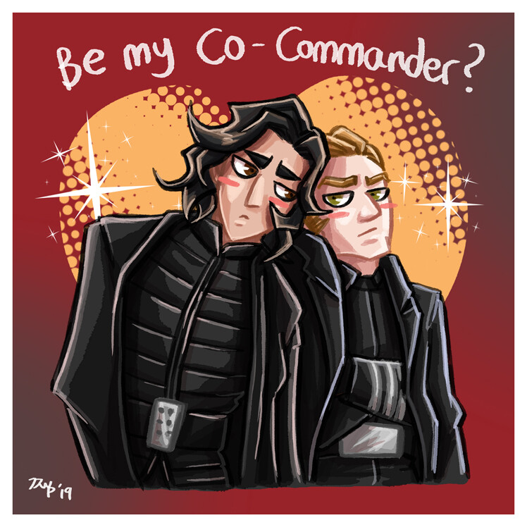 Kylo Ren and Armitage Hux from Star Wars.