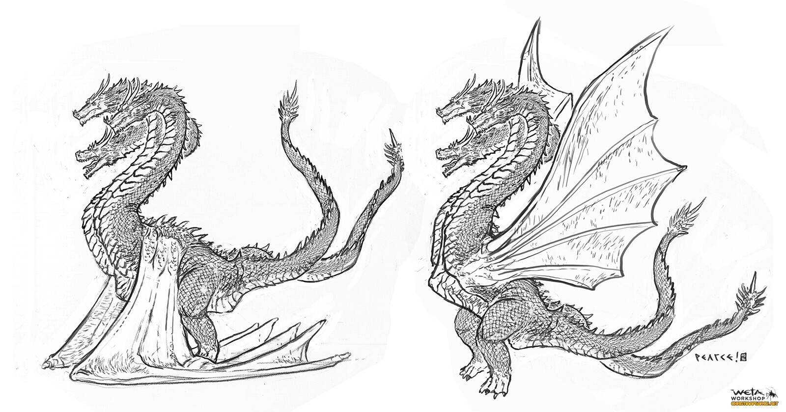 King Adora From Godzilla Drawing / King Ghidorah Monsterverse Villains