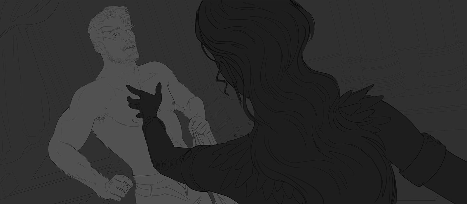 Another angle I tried.. but I realised I rather wanted to focus on the magic and the woman's face.