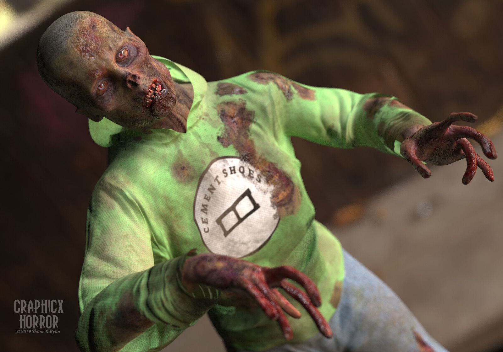 Skater Zombie Different Stages