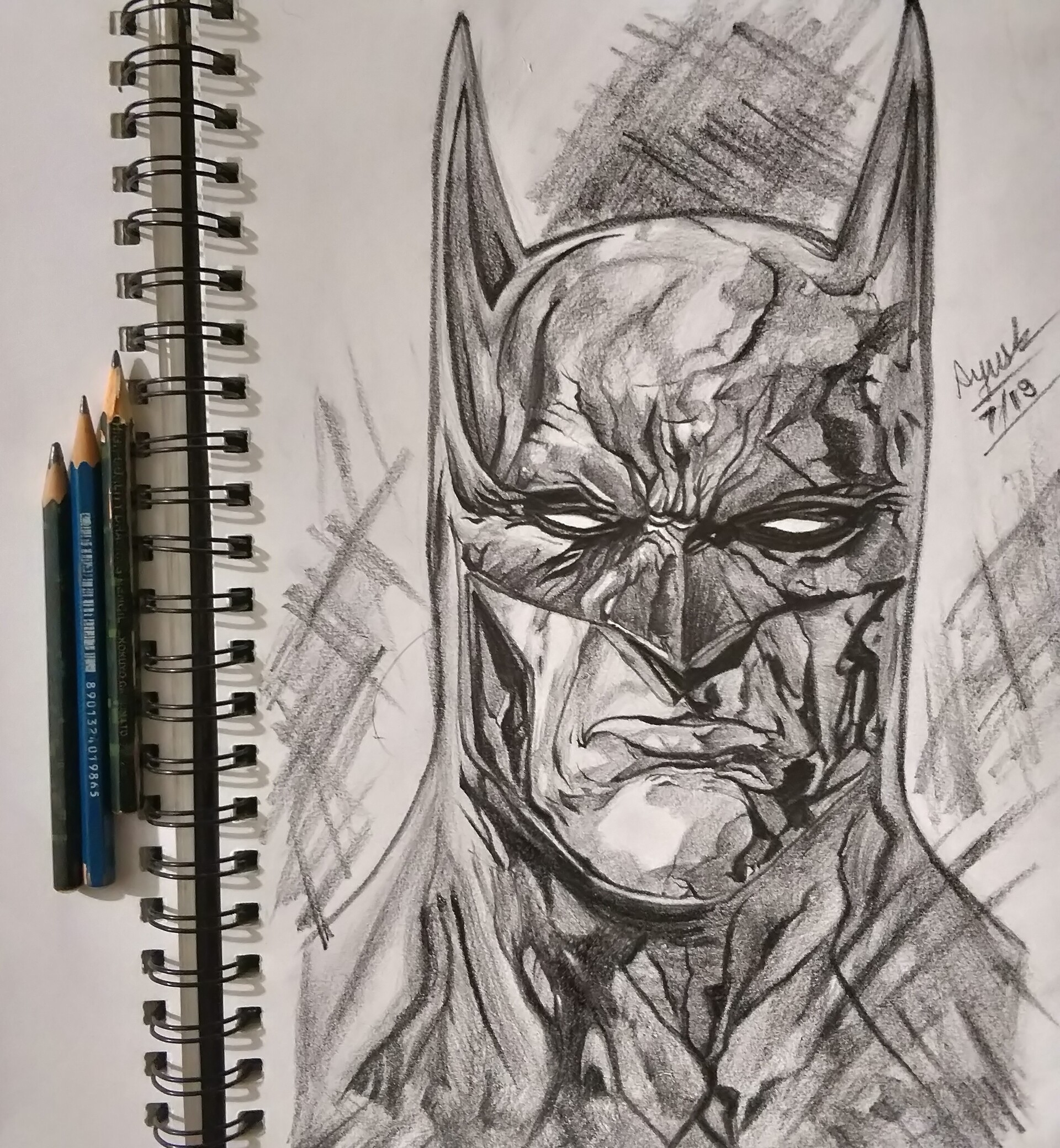 The Dark Knight | I'm Batman. ink sketch | Philip Tong | Flickr
