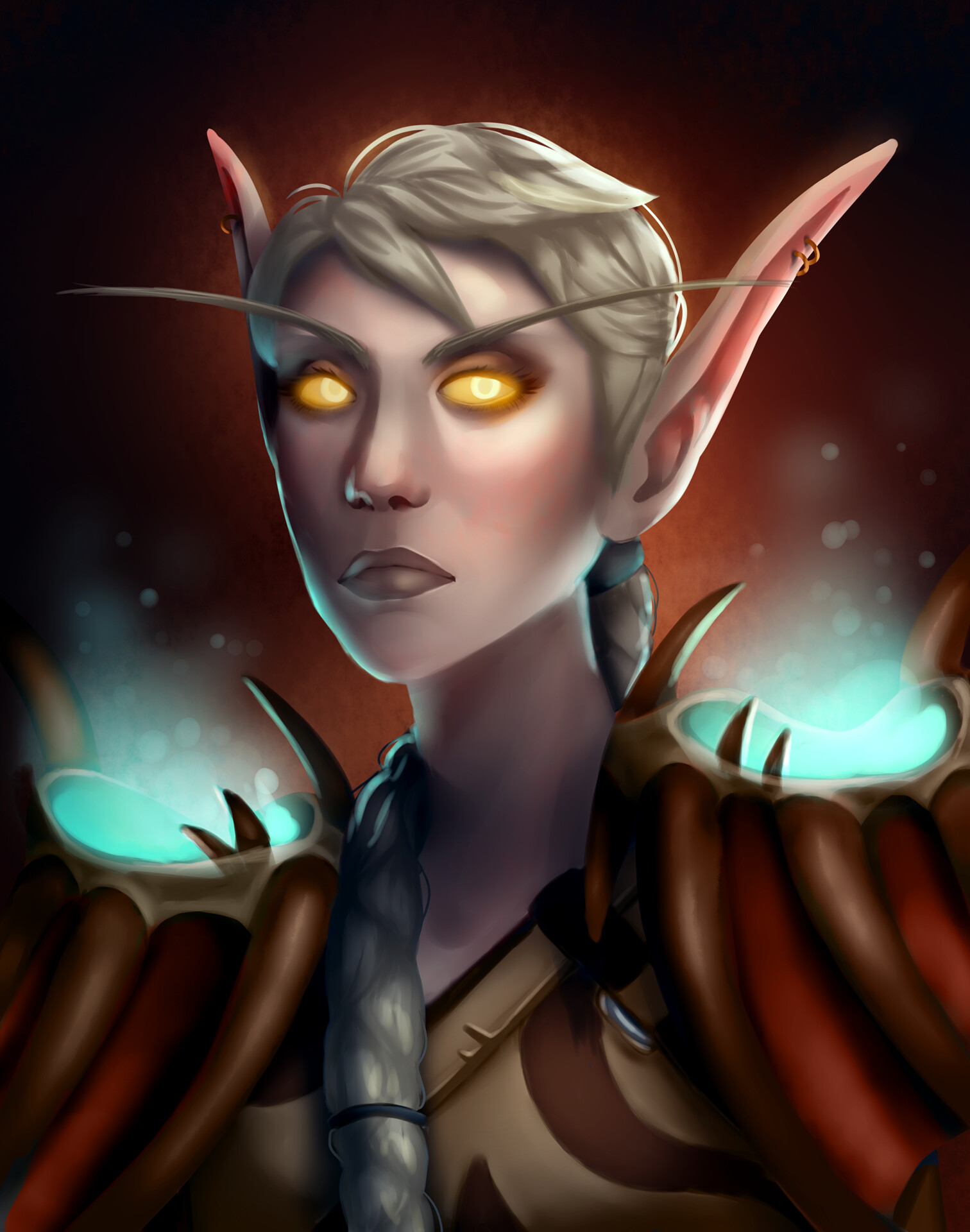 ArtStation - Blood elf portrait