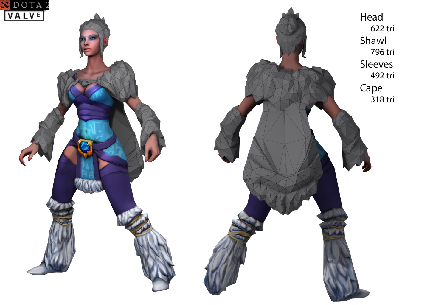 Amber Gould Arctic Fox Set For Dota 2 Crystal Maiden