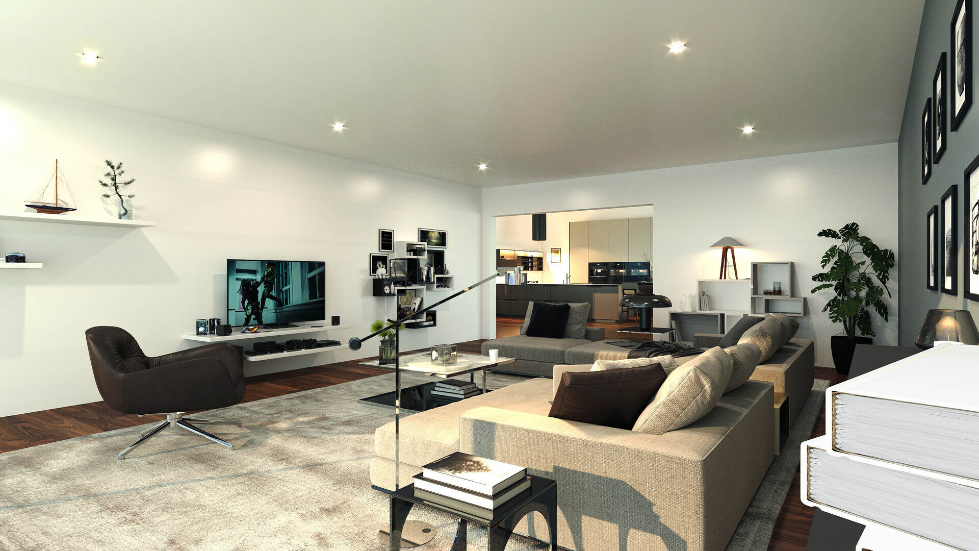 Artstation Modern Family Livingroom Matt Evans