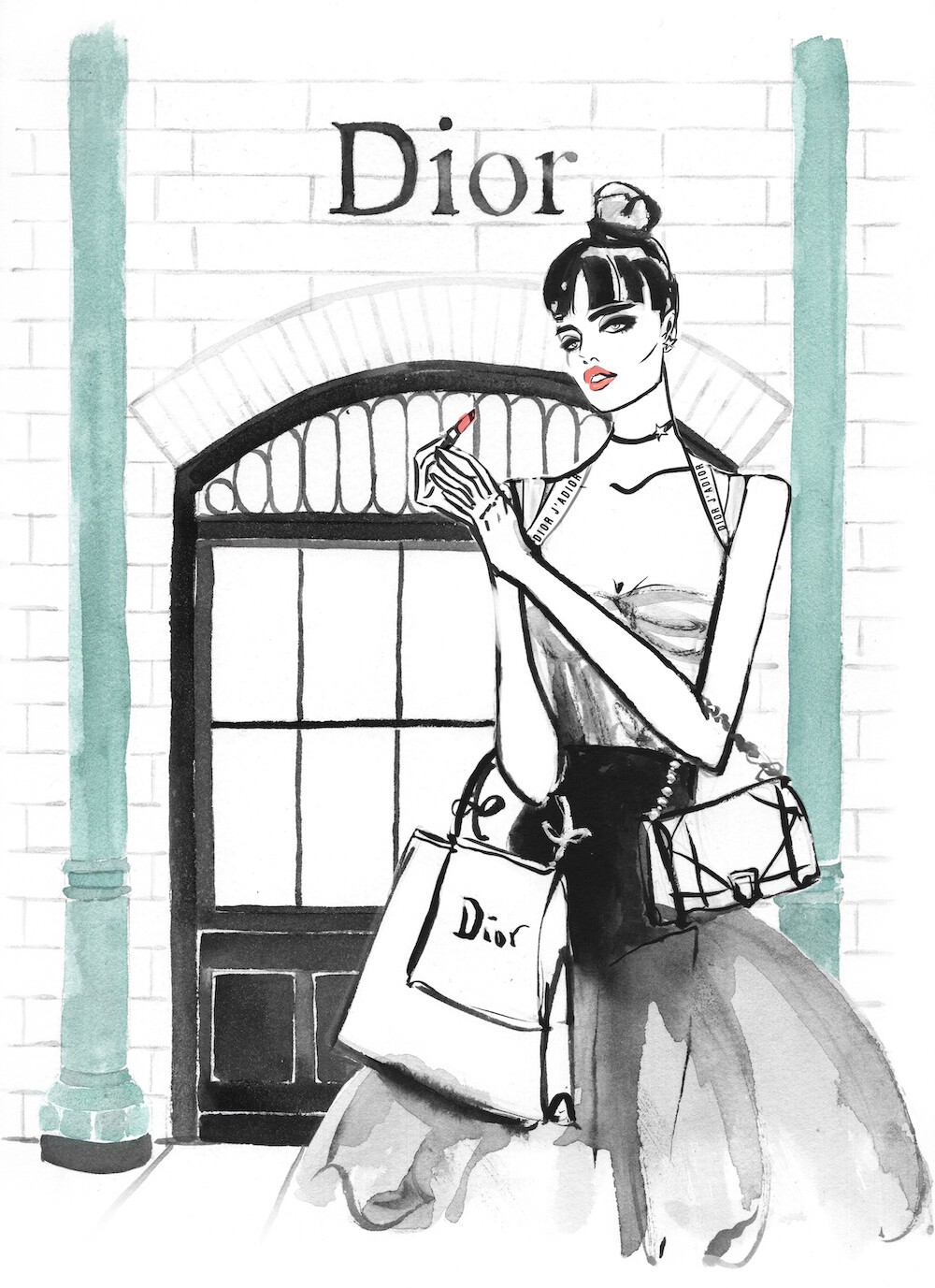 Dior fashion illustrations store