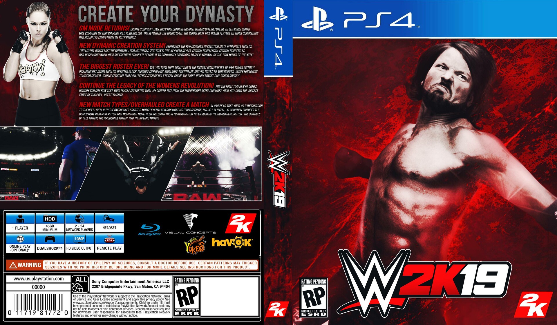 ArtStation Custom WWE 2K19 Game Cover