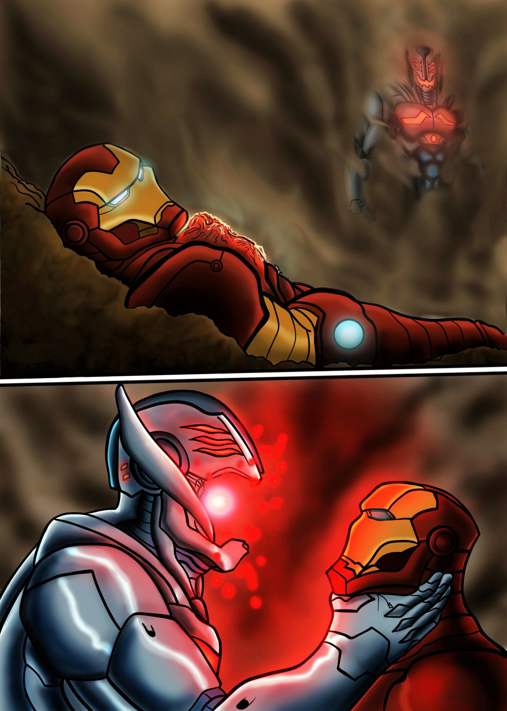 Artstation Avengers Assemble Iron Man Vs Ultron Nico Quintas