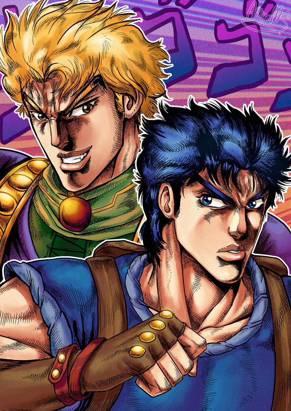 Artstation Jonathan Joestar Dio Brando Jojo S Bizarre