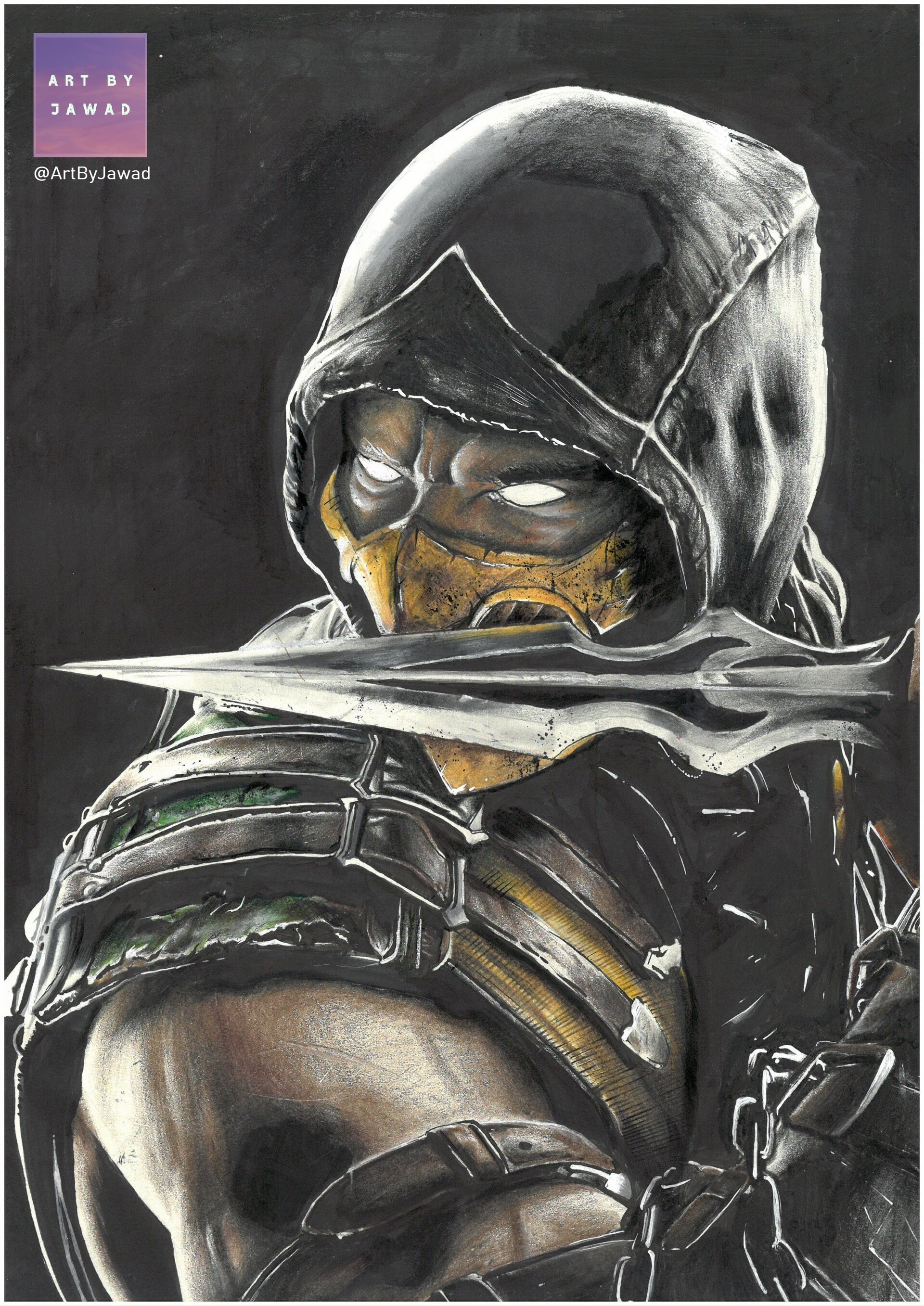 Scorpion | Mortal Kombat Drawing | Art Amino