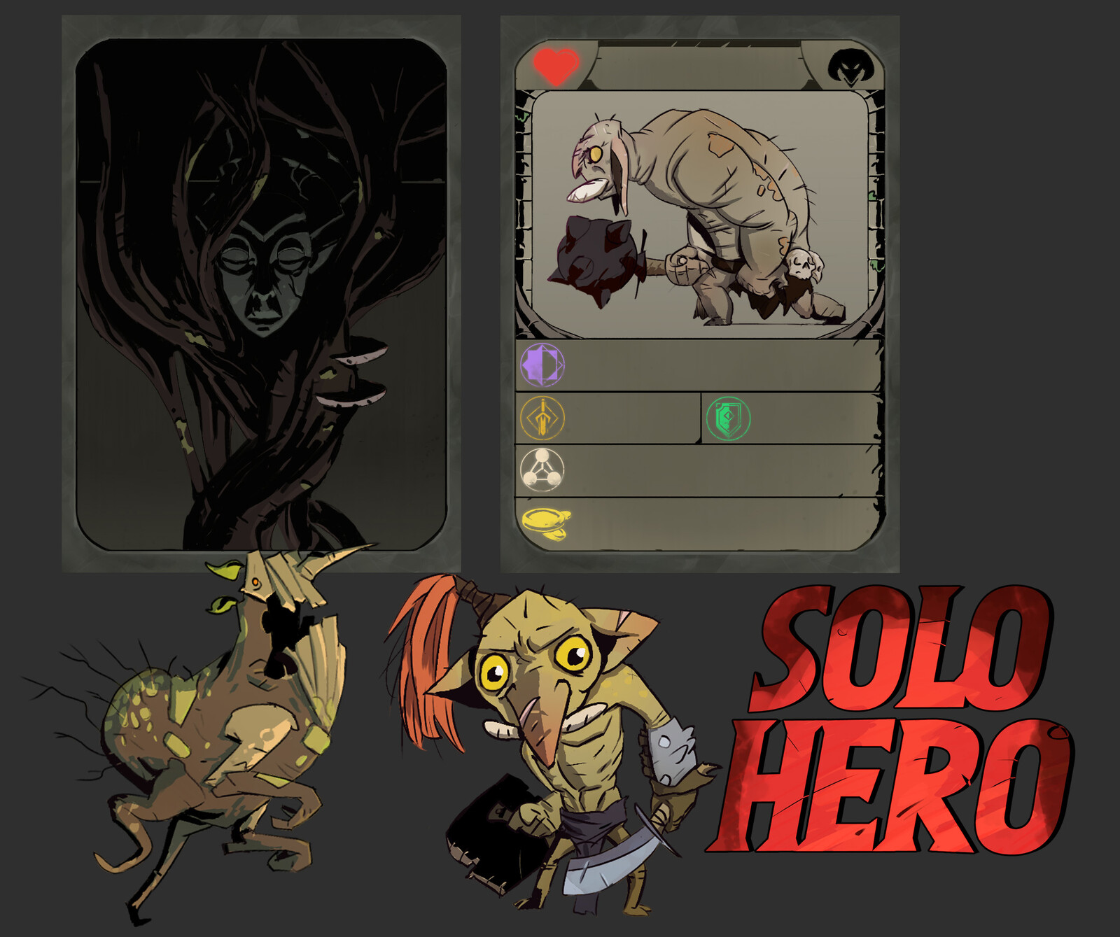 Card art for the forest dungeon deck.