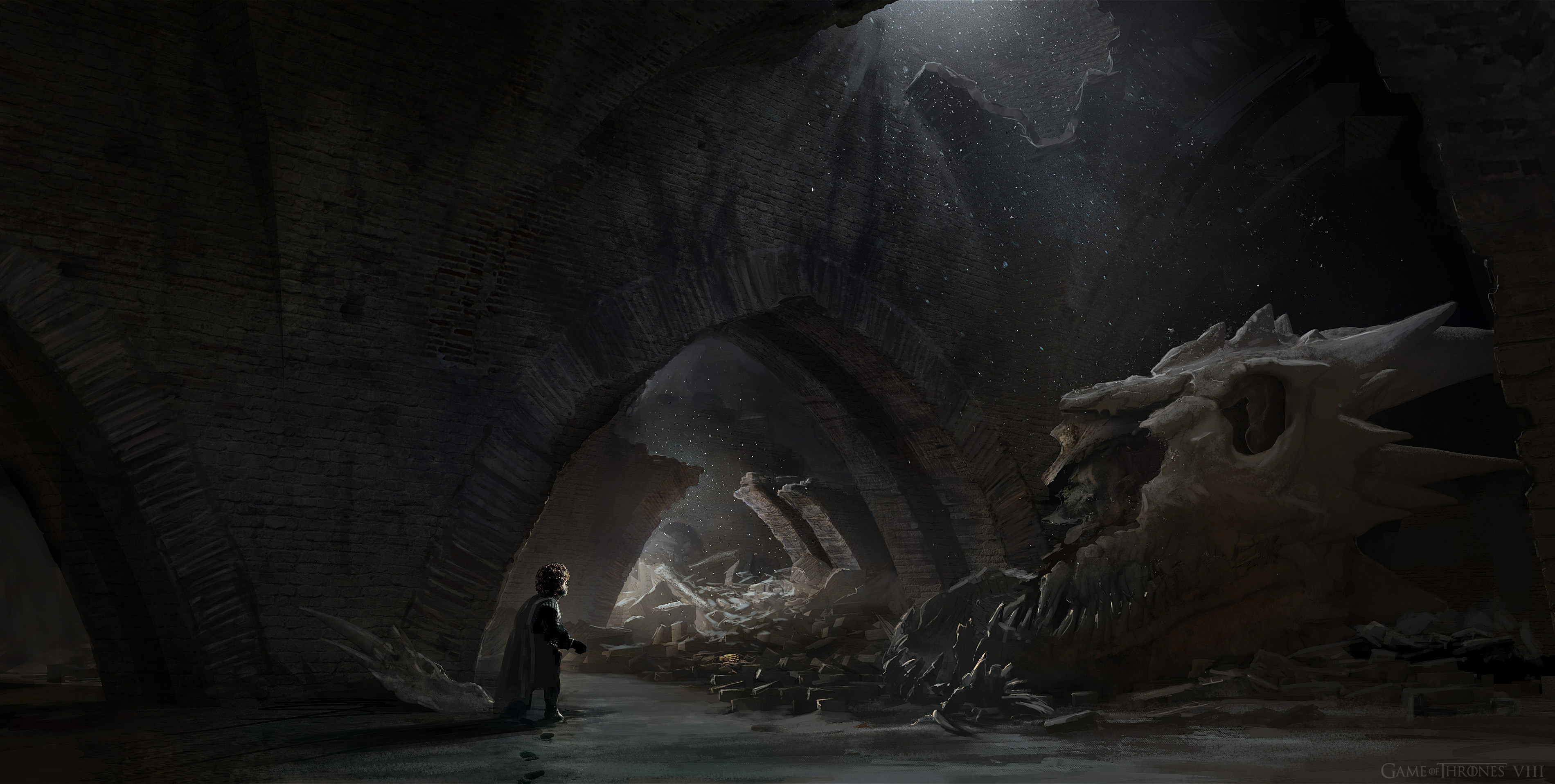 Tyrion reaches the Skull room and spots something in the rubble, final approved version