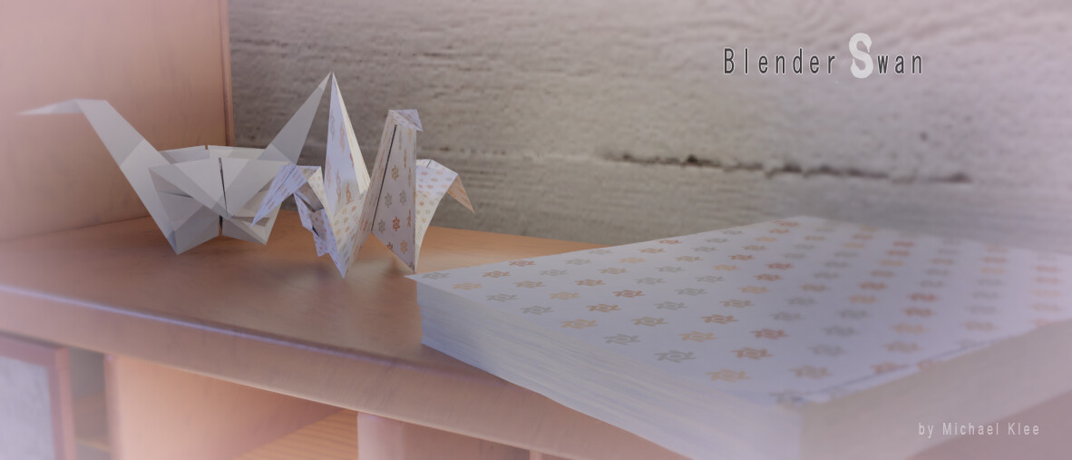 Blender Origami Swan