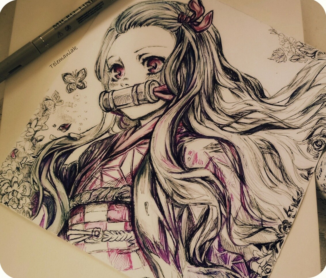 Nezuko картинки для срисовки
