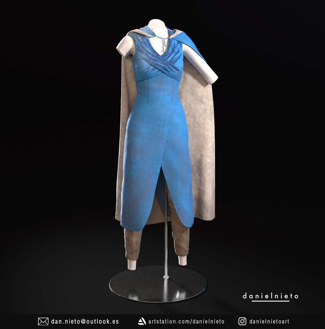 khaleesi blue dress Game of Thrones Daenerys Targaryen Dress and Cloak Perth main image 0