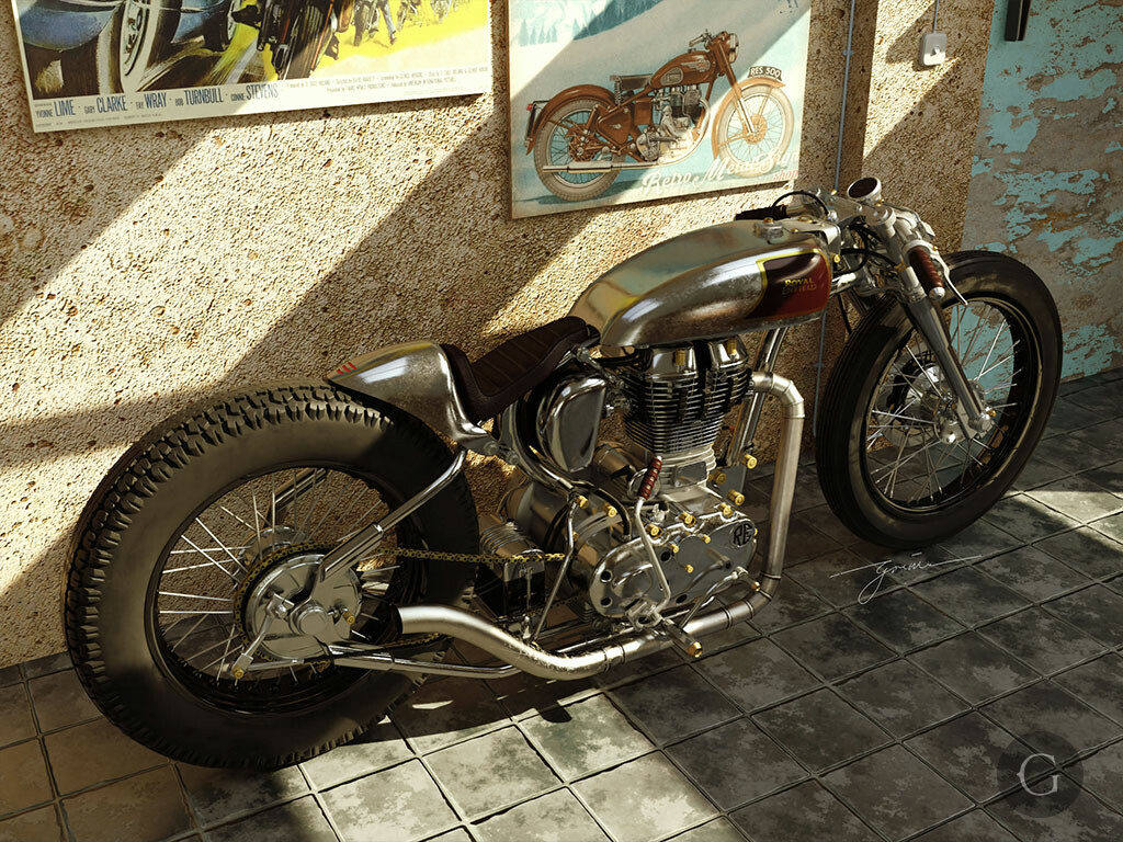 ArtStation Custom Royal Enfield Classic 500