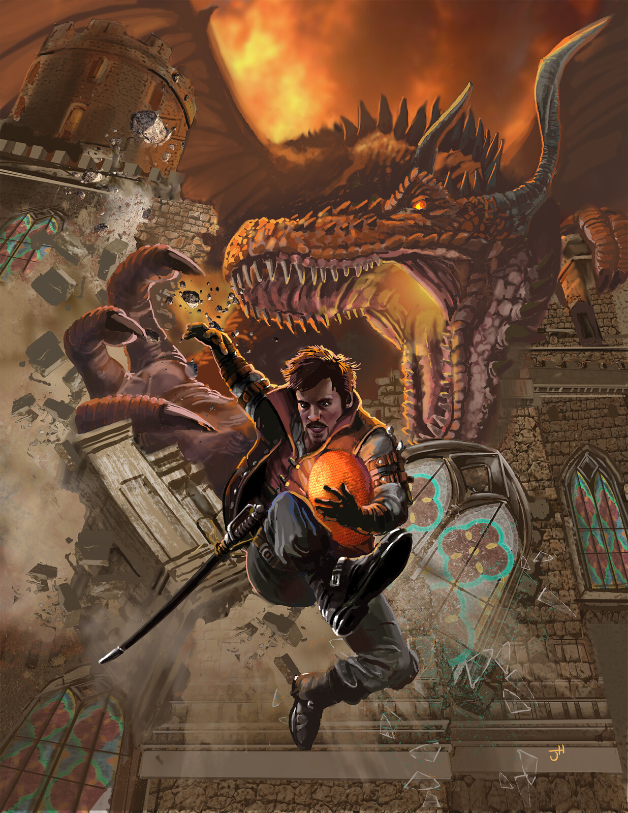"Wish I hadn't woken that Dragon "