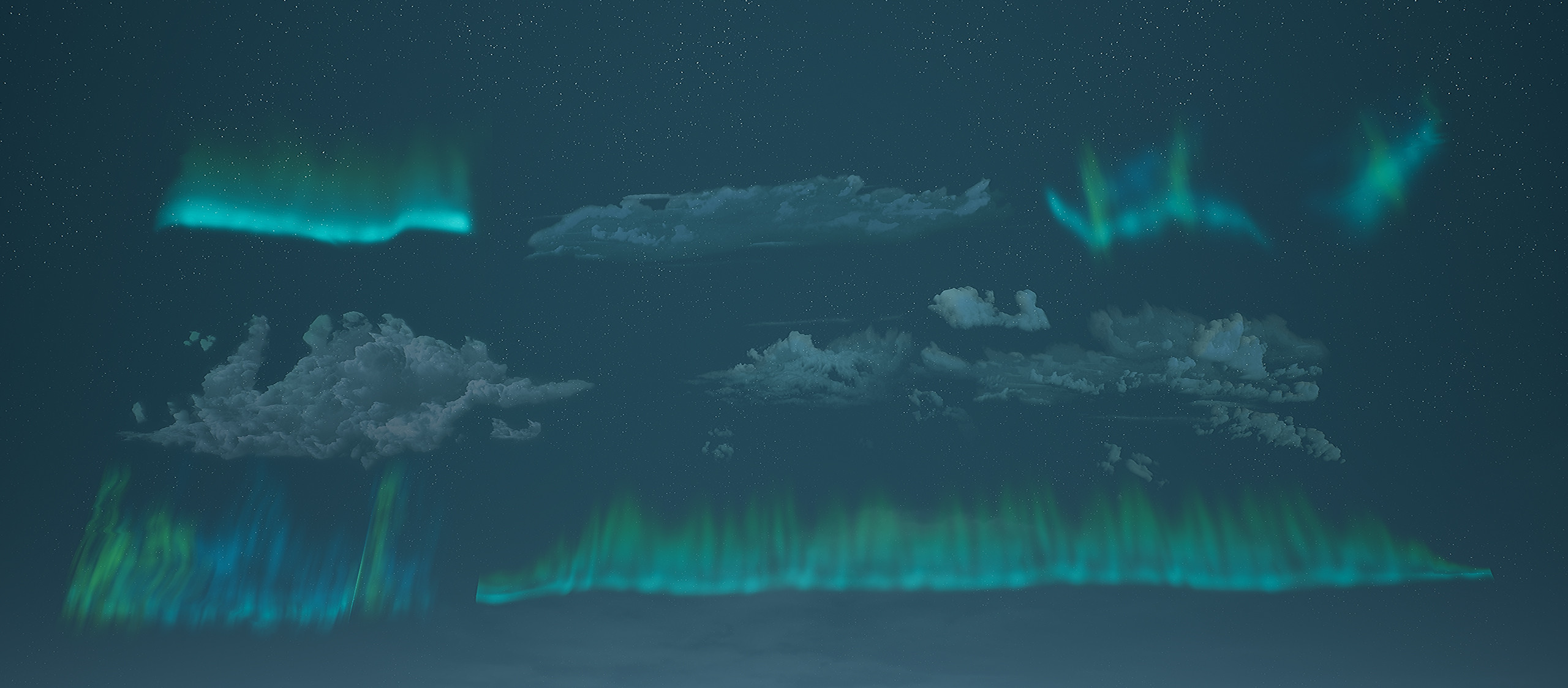 Aurora and clouds I put together. Clouds were done after following Tyler Smiths tutorial.