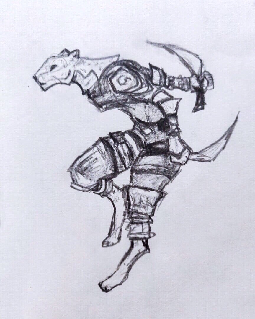Artstation Sketch Of The Printableheroes Tabaxi Rogue Miniature Irina Koleva I have never had more fun playing dnd. sketch of the printableheroes tabaxi