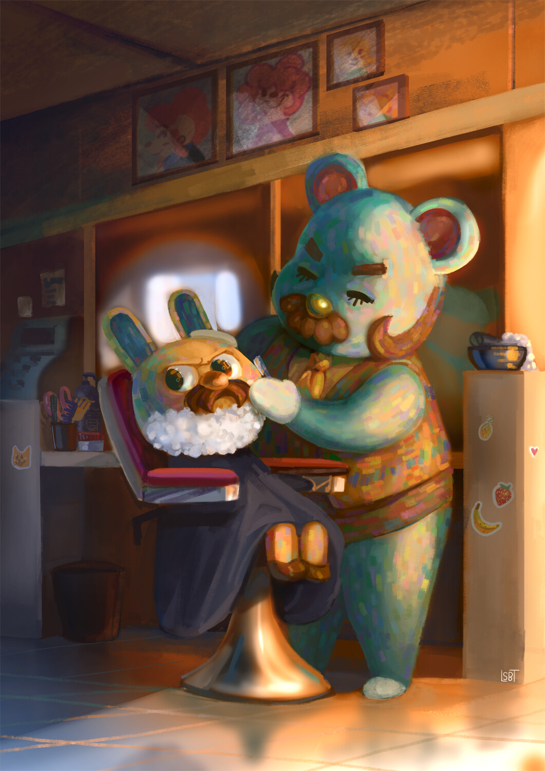 Artstation Evening Shave Animal Crossing Sketch Bline
