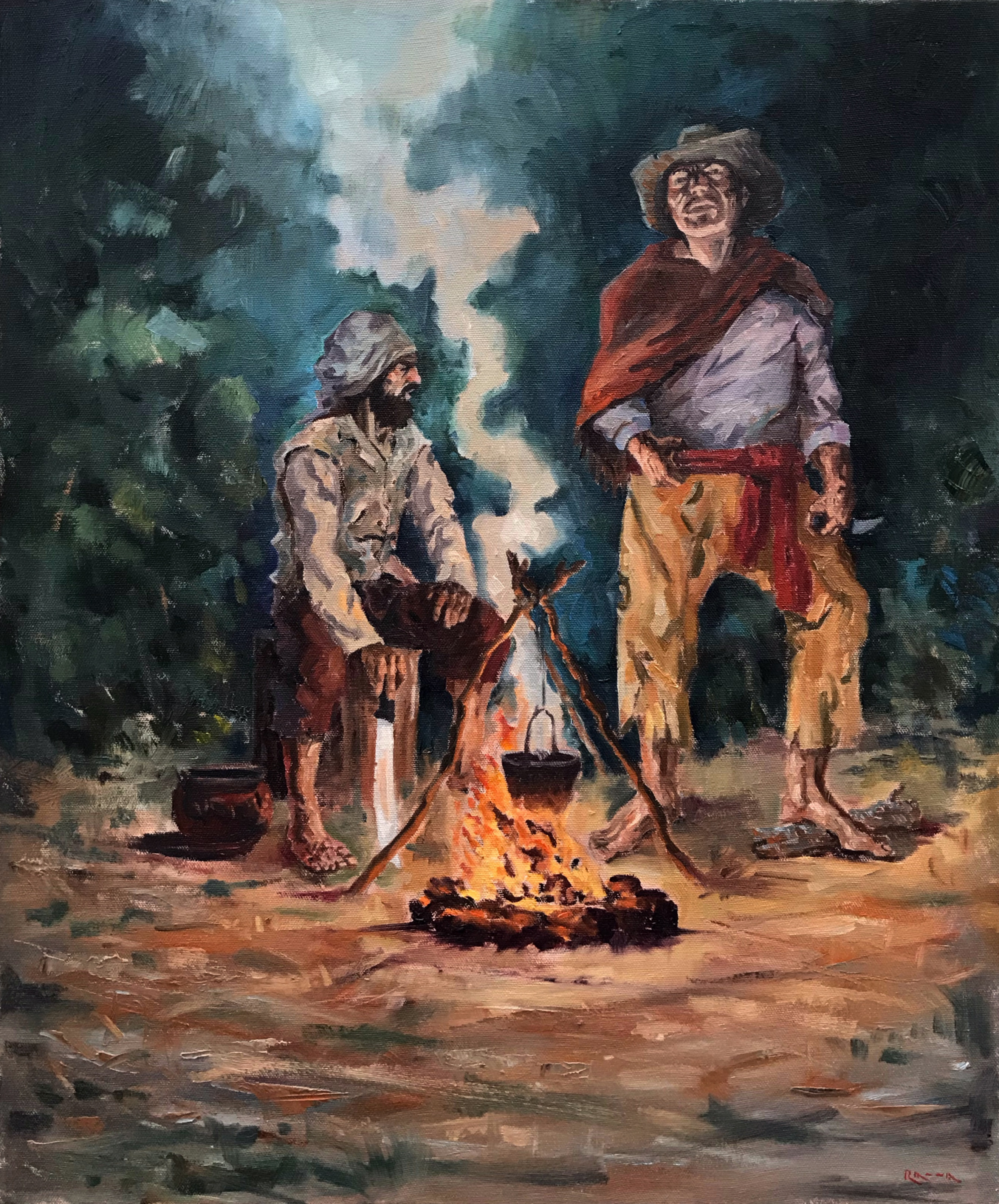 Carlos Ranna Contemporary Realism Oil Painting Figurative Art Landscape Painting Portrait Painting And Imaginative Realism Rest Of The Bandeirantes
