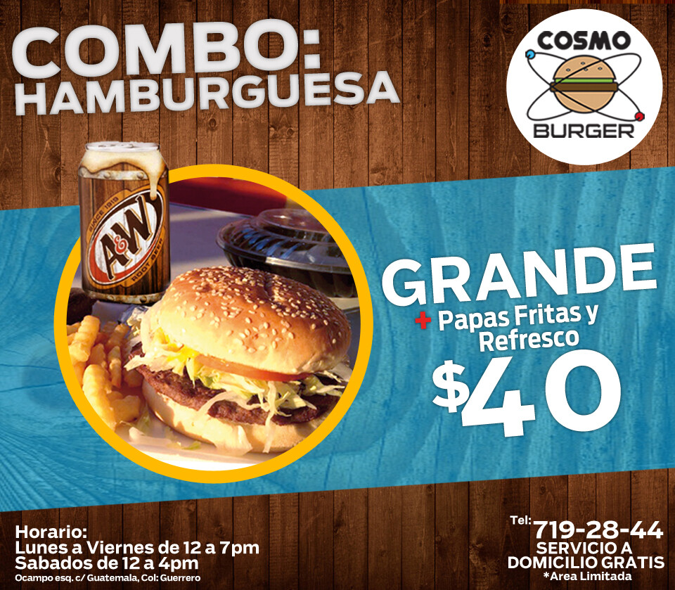 Web ad for Hamburger restaurant.