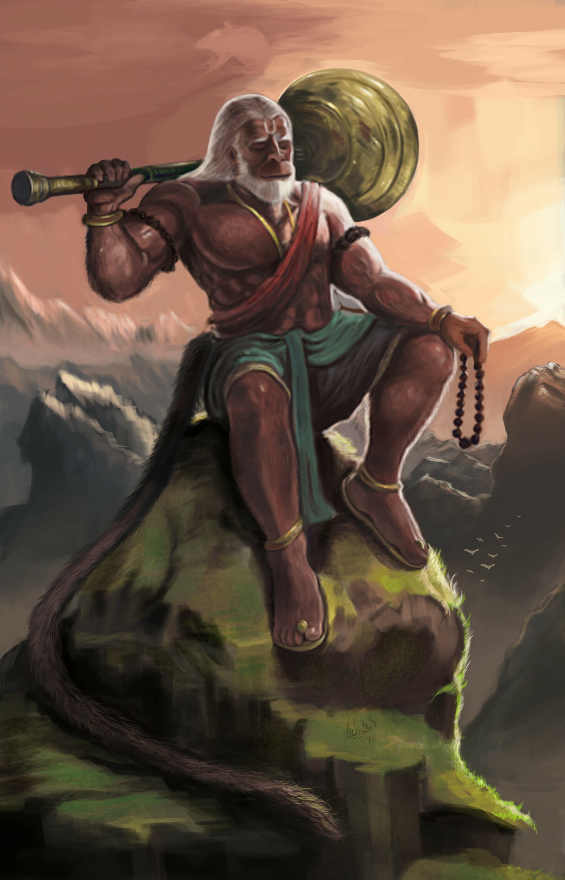 Artstation God Hanumanji Ashutosh Tiwari Hanuman is one of the central characters of the hindu epic ramayana. artstation god hanumanji ashutosh tiwari