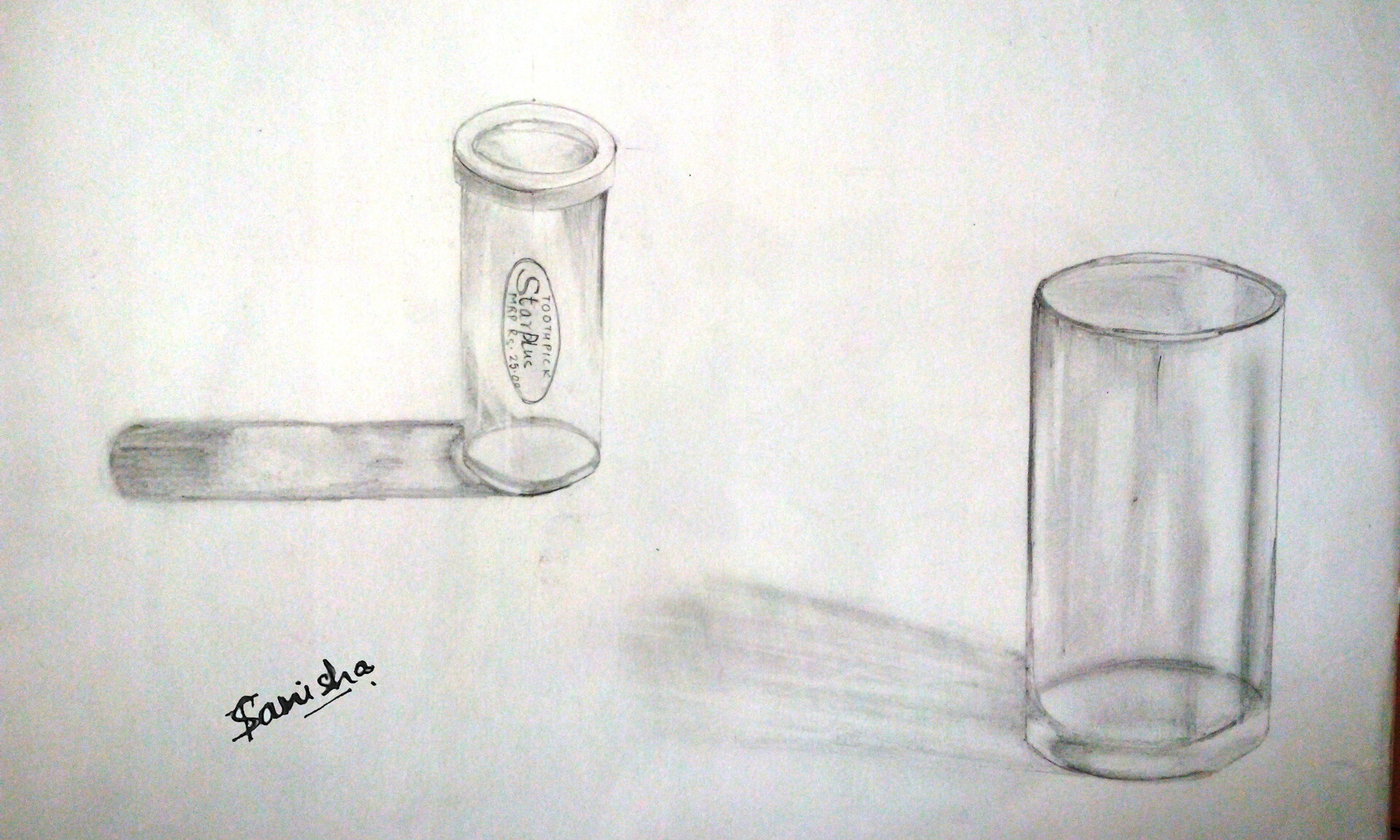 Pencil Drawing of Steel Glass/ Pencil Drawing of Steel Object / Pencil  Shading - YouTube