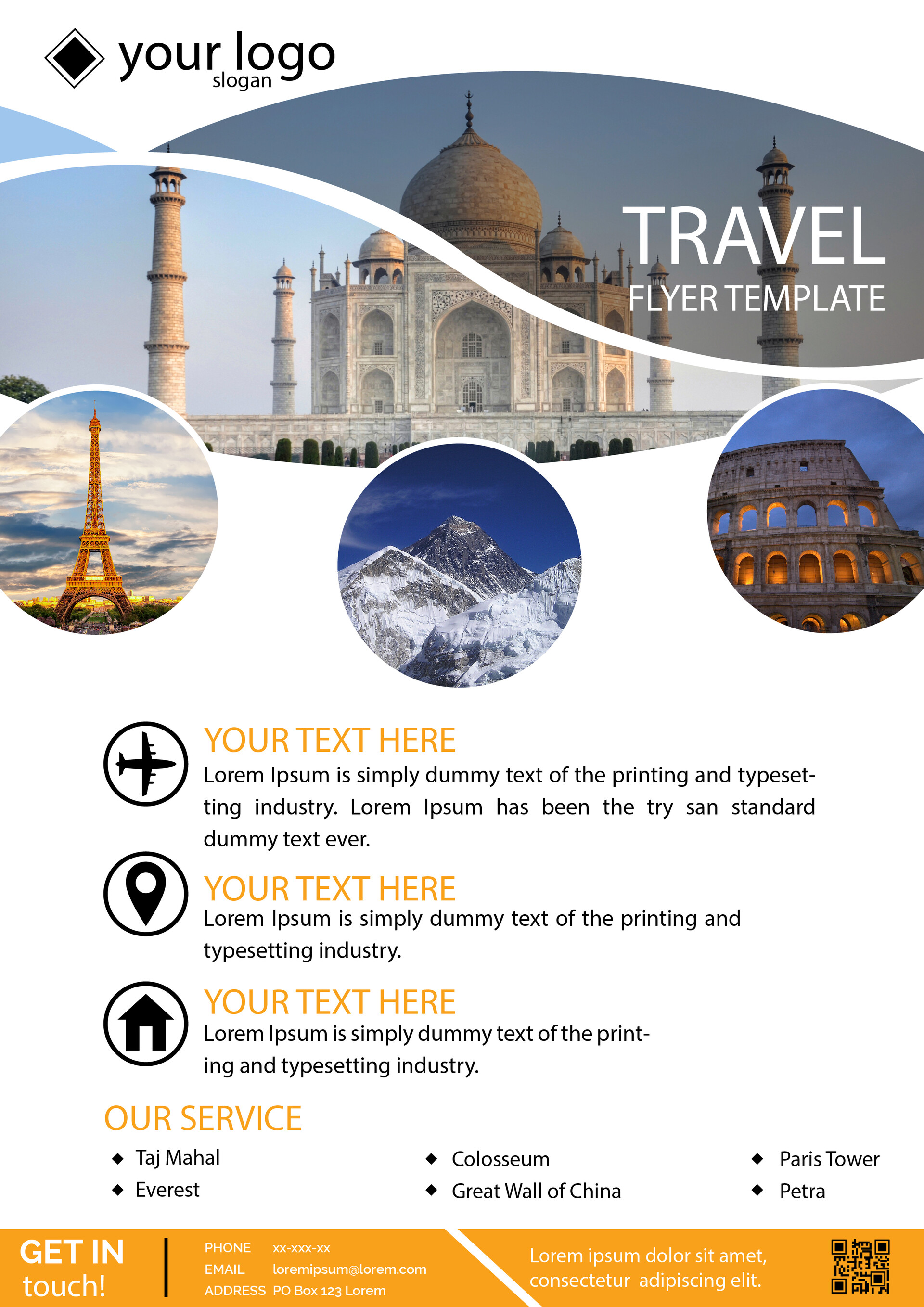 Bk Baratth Travel Flyer Design Illustrator