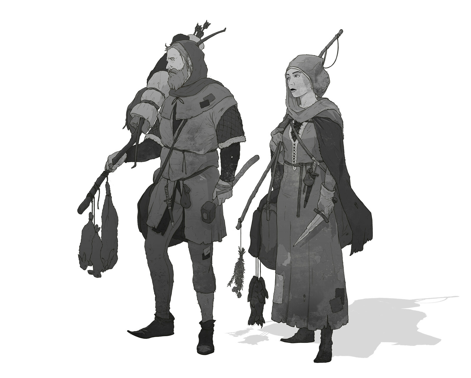 Medieval Survival Game Characters - Serfs