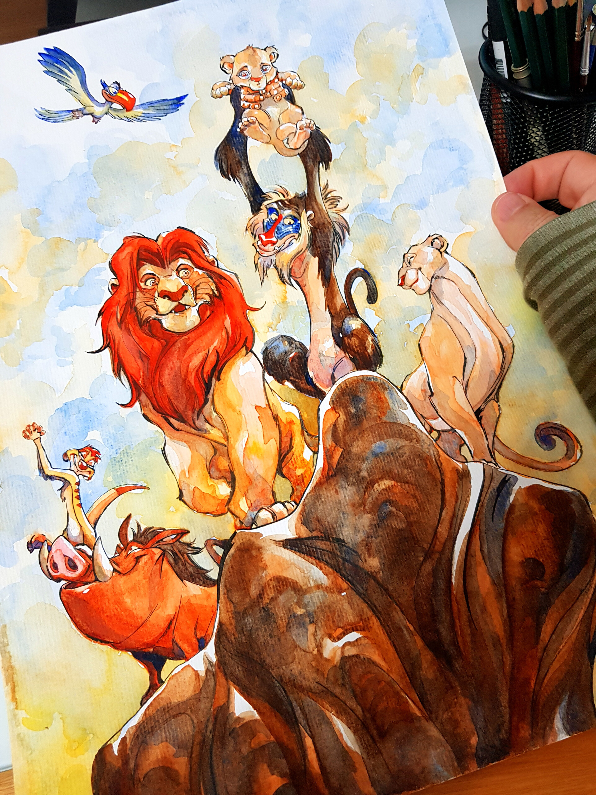 Artstation Watercolour The Lion King 