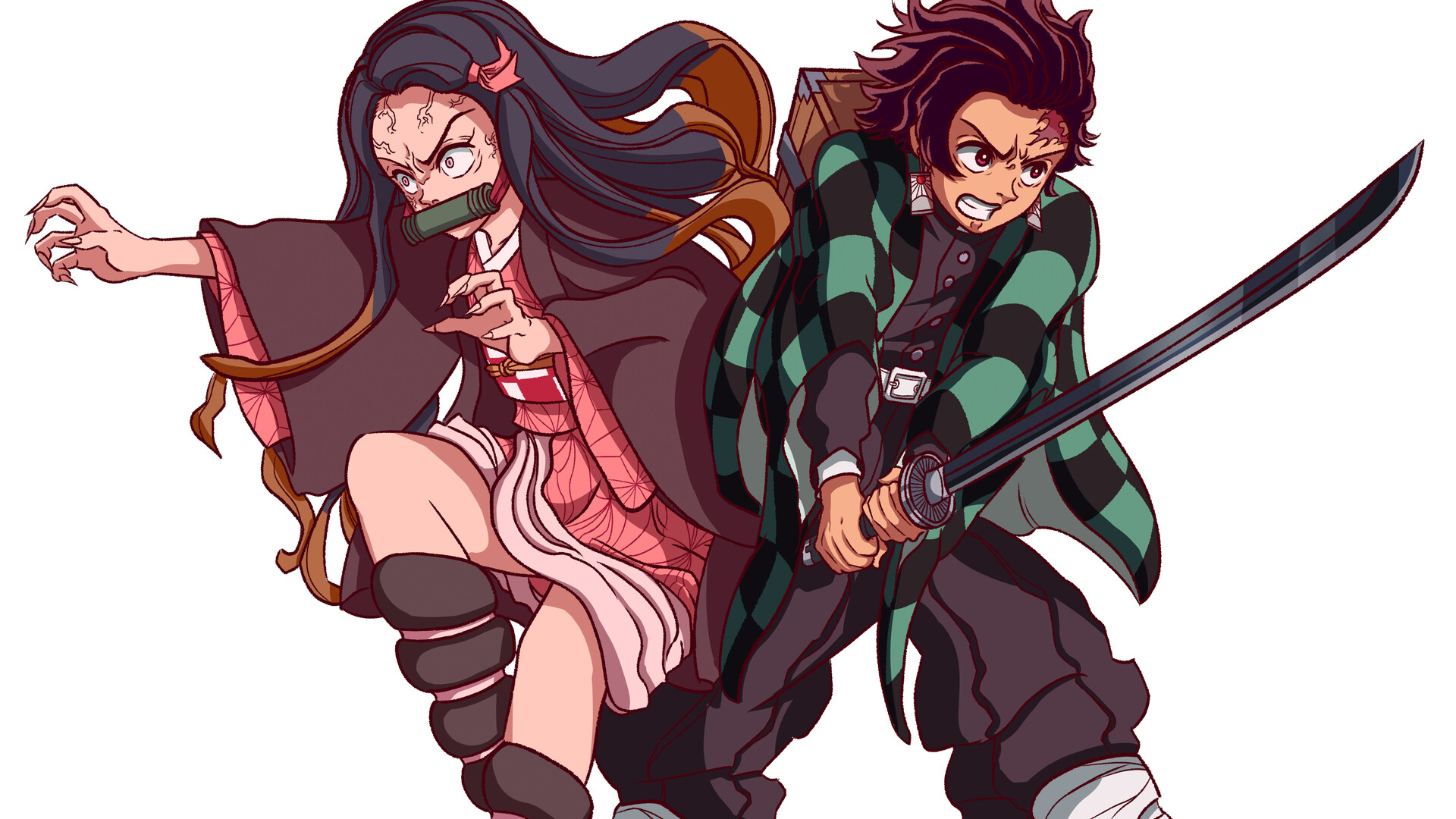 Artstation Nezuko And Tanjiro Demon Slayer Thomas Spirit