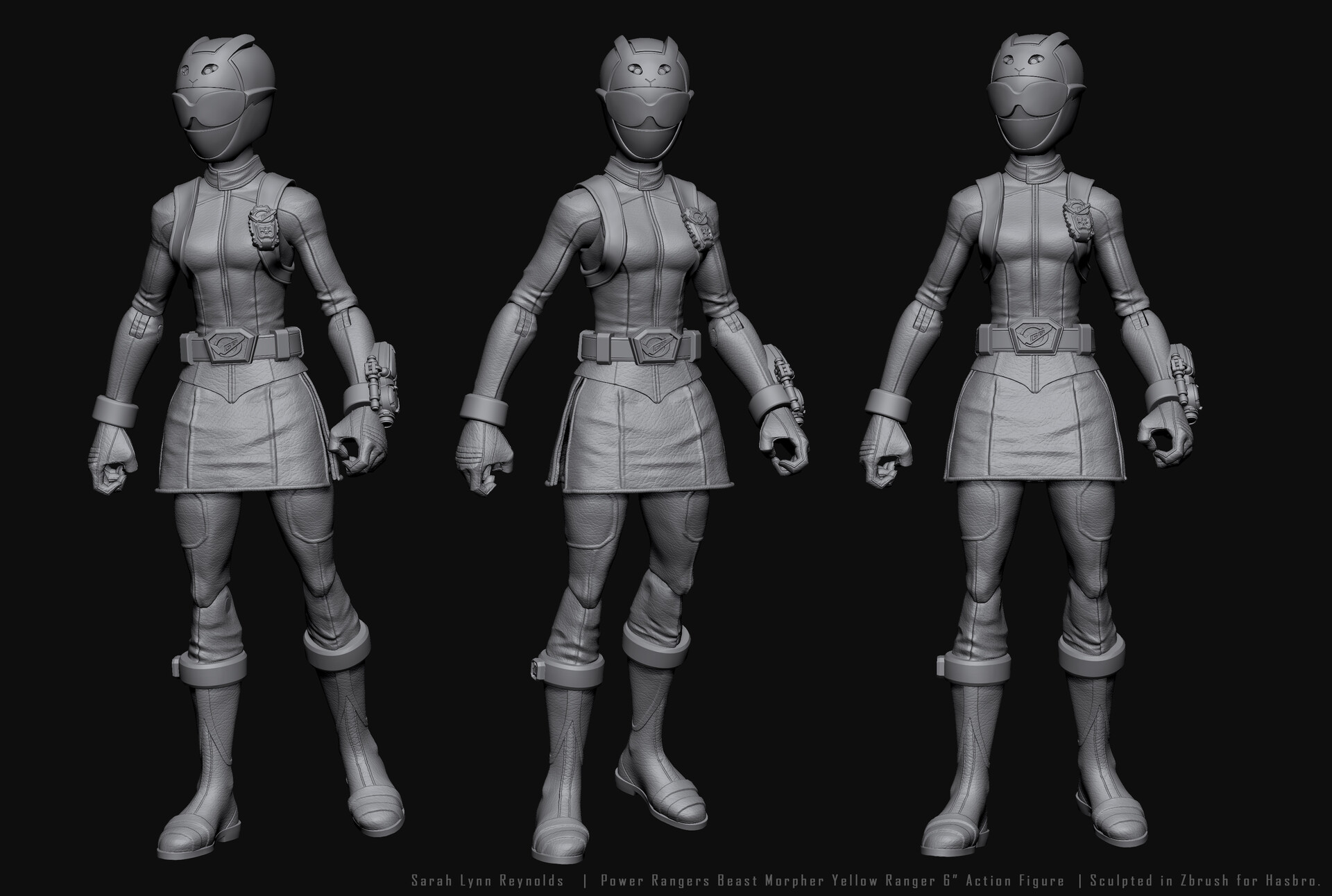 Artstation Hasbro Yellow Ranger Beast Morphers Power Rangers 6 Sarah Lynn Reynolds