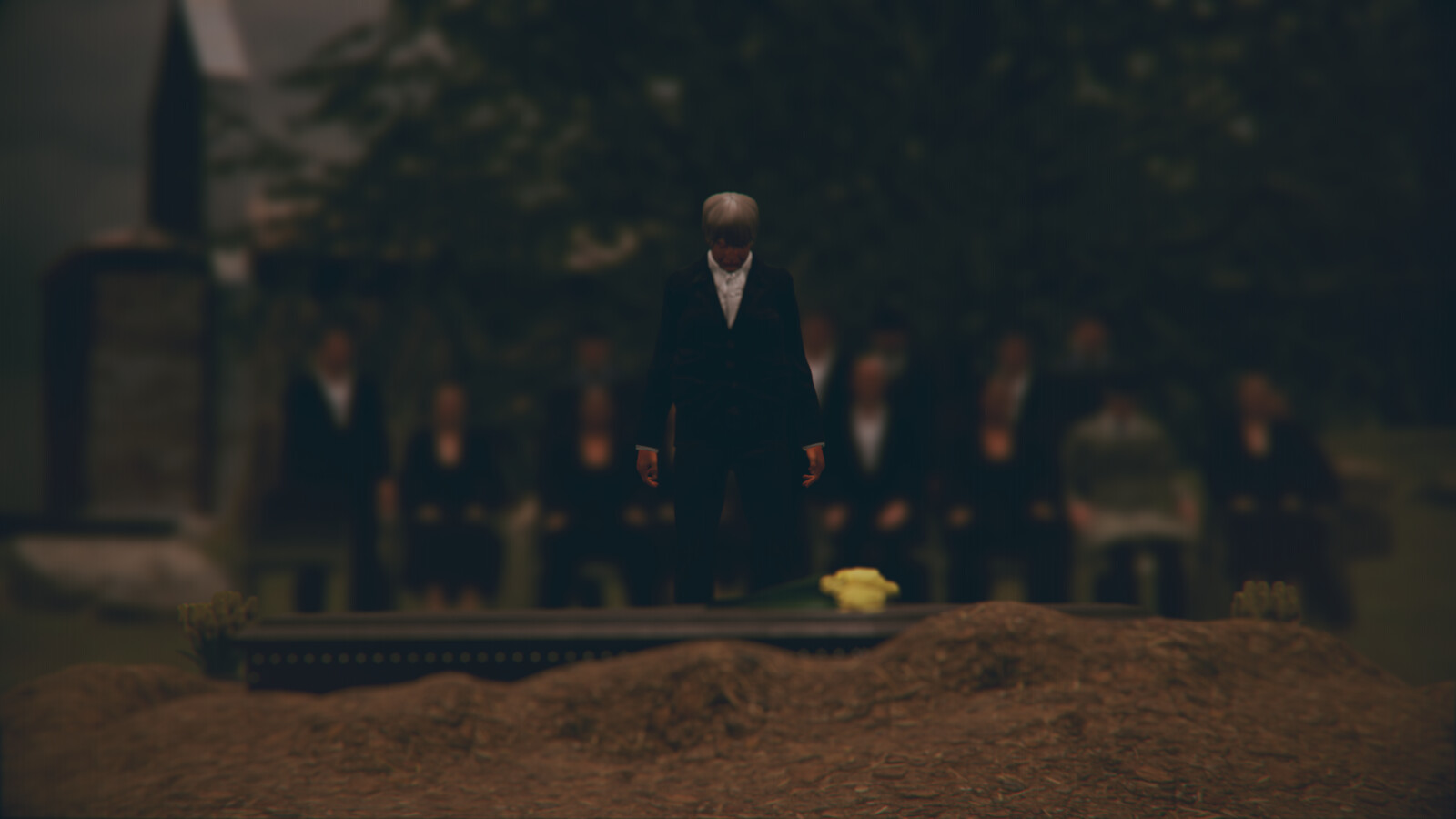 One of two funeral scenes from my new short animation project.