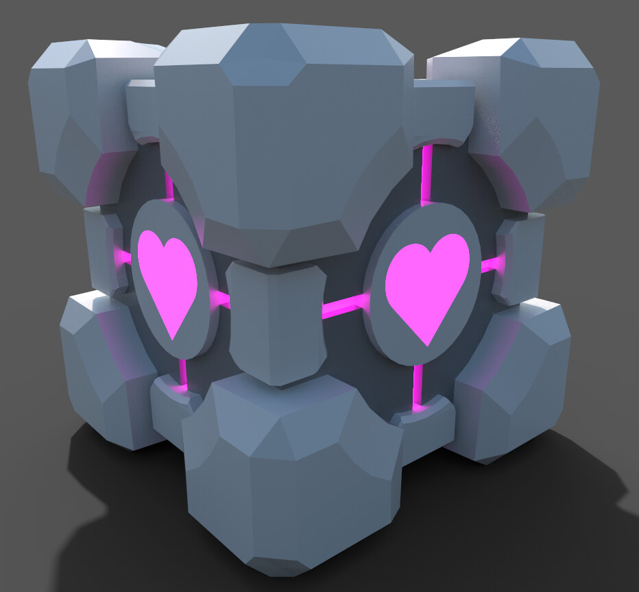 Artstation Companion Cube Portal Kyle Alger
