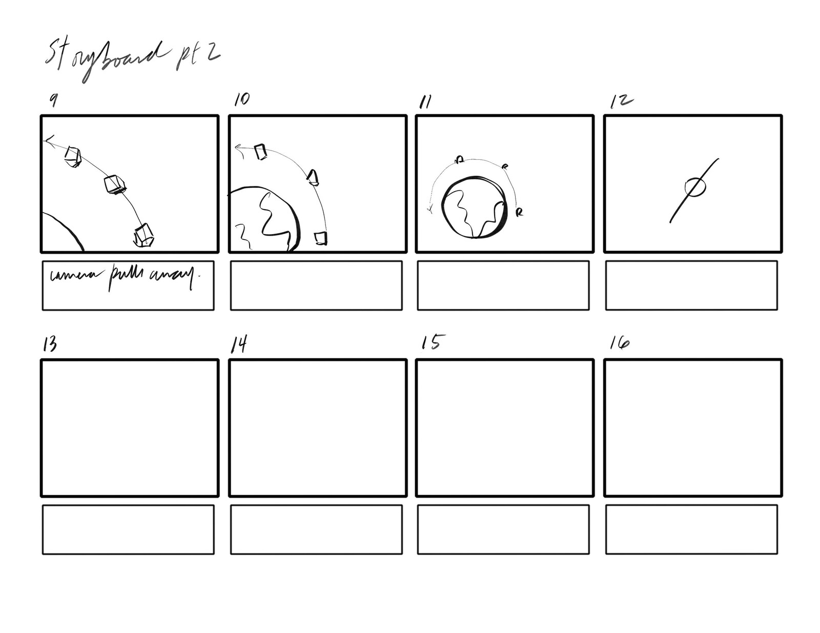 The storyboard I was given to animate with. (2/3)