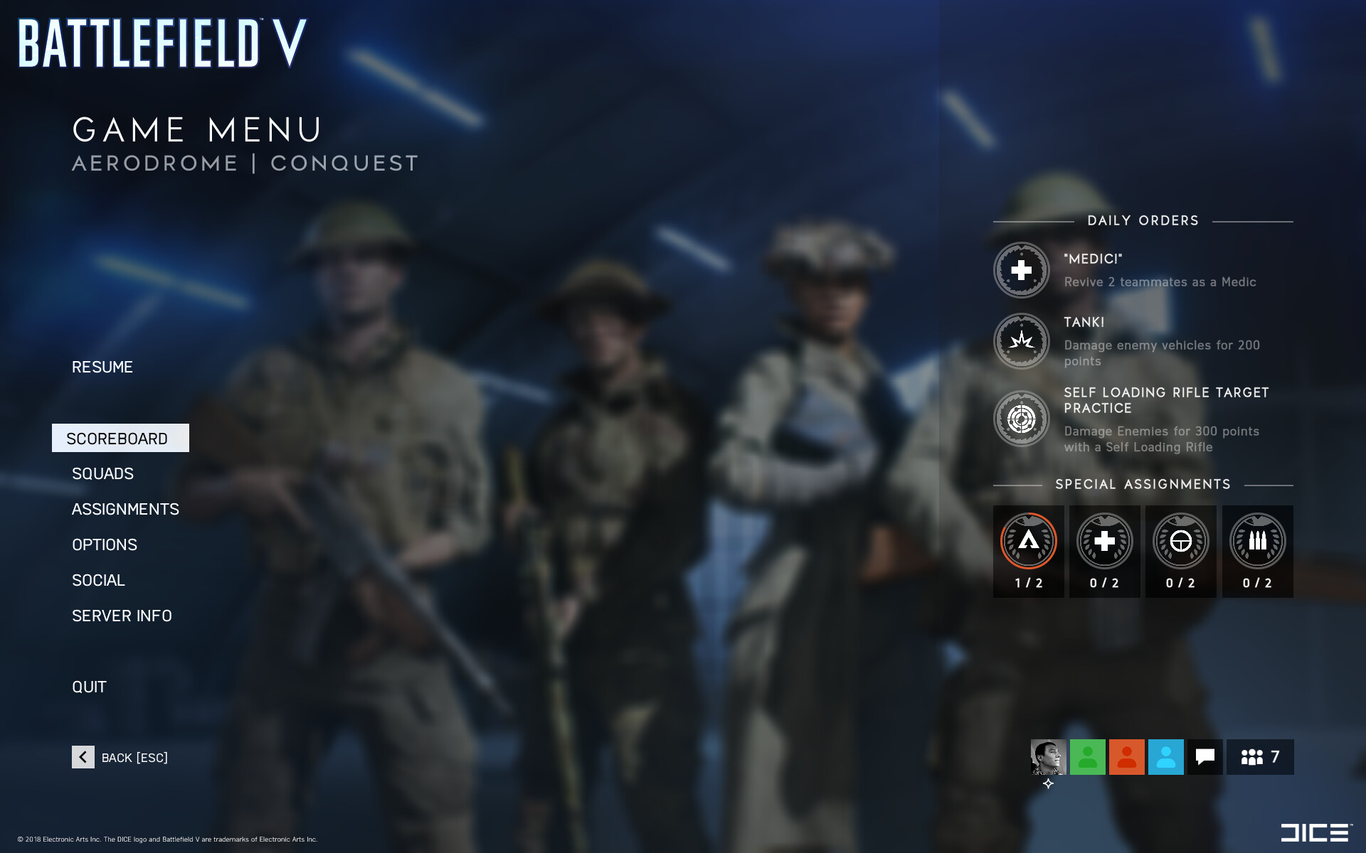 Battlefield V  Game UI Database