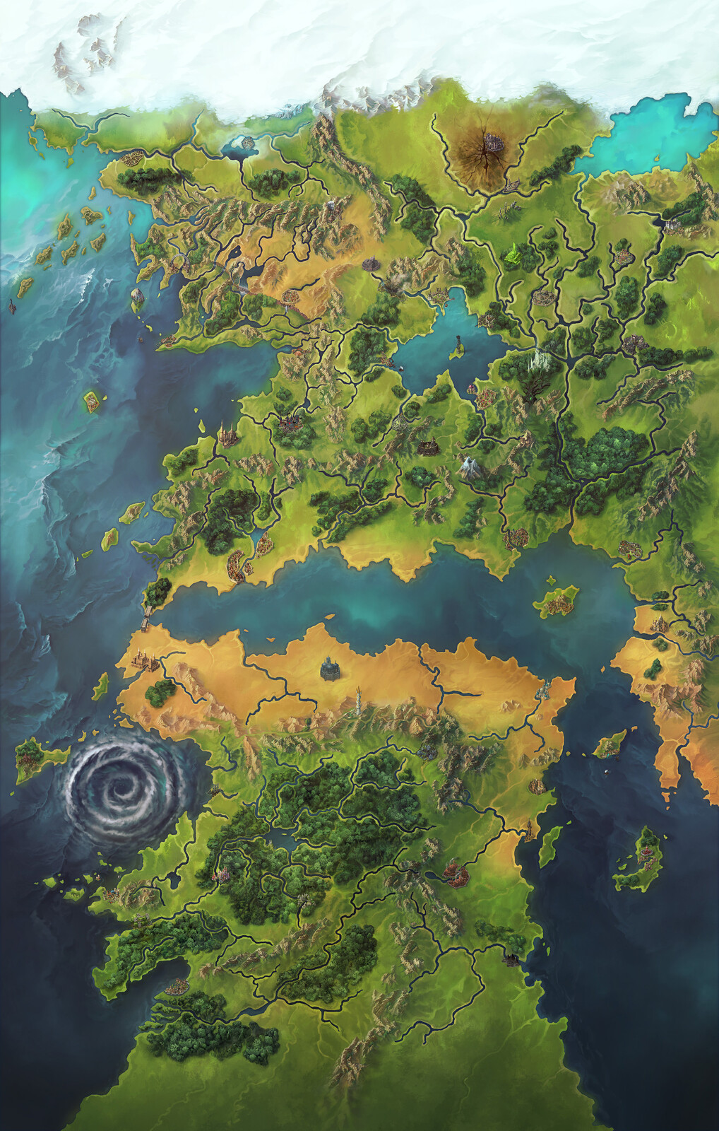 Pathfinder Second Edition: Inner Sea World Map