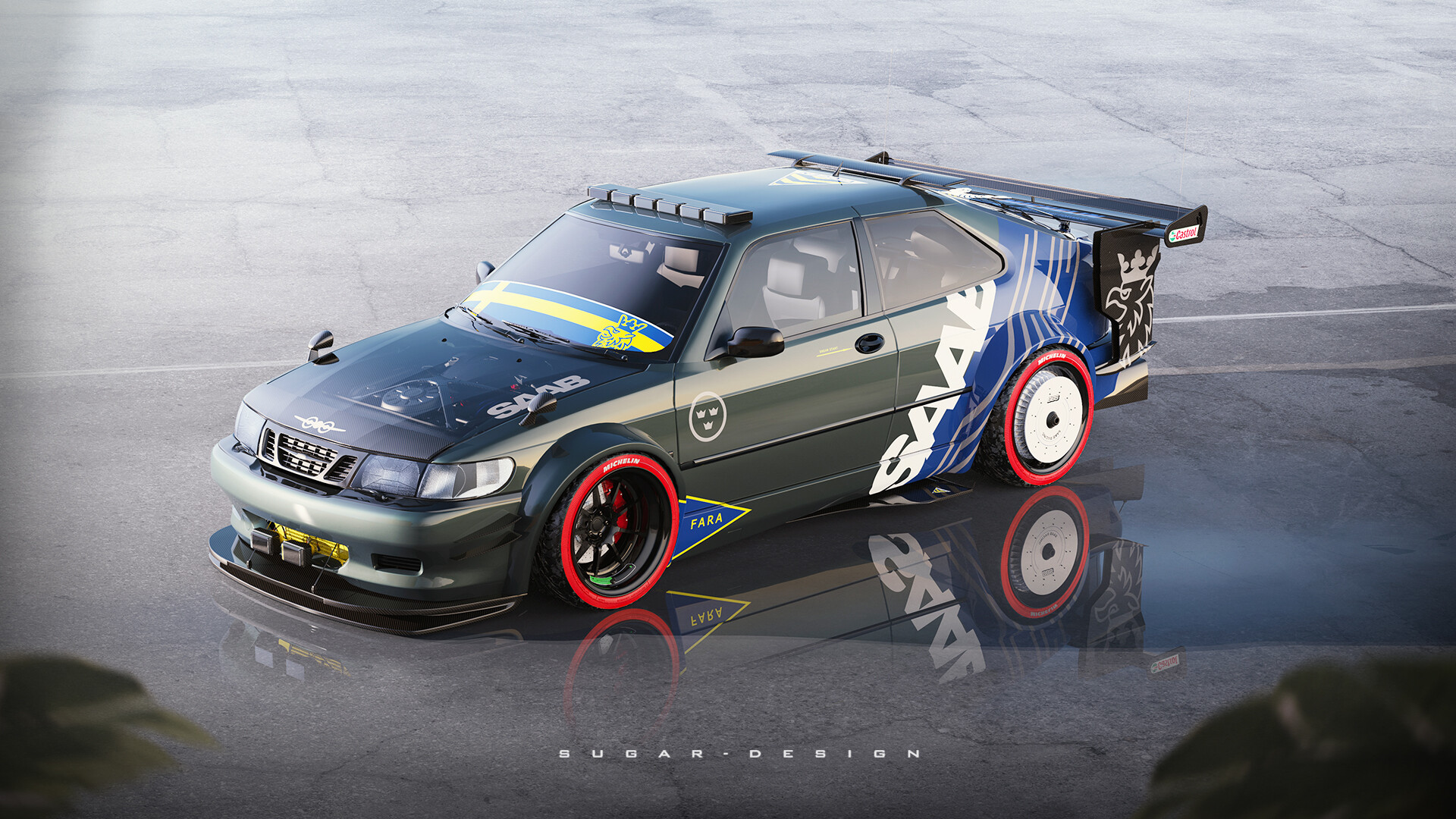 Artstation Saab 9 3 Aero Viggen Jet Edition Sugar Chow